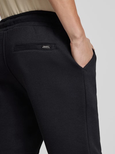 Blend Regular Fit Sweatshorts mit Label-Patch Black 3