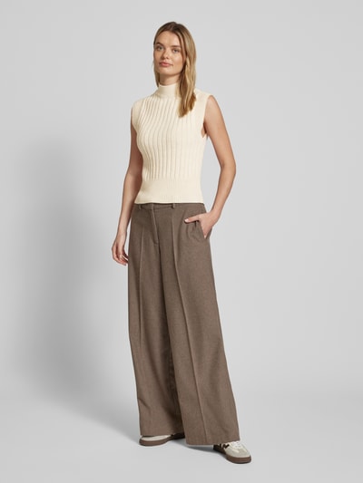 Mango Pullunder mit Stehkragen Beige 1