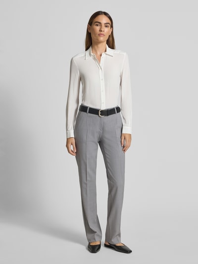 Brax Straight fit stoffen broek met schapenwol, model 'Maron' Lichtgrijs - 1