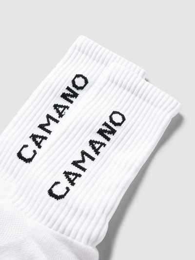 camano Socken mit Label-Print im 2er-Pack Weiss 2