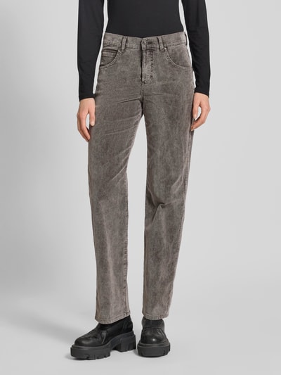 Angels Spodnie sztruksowe z 5 kieszeniami model ‘Lara’ Ciemnoszary 4