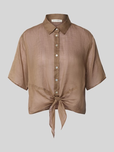 Christian Berg Woman Regular Fit Bluse mit Knoten-Detail Mittelbraun 2