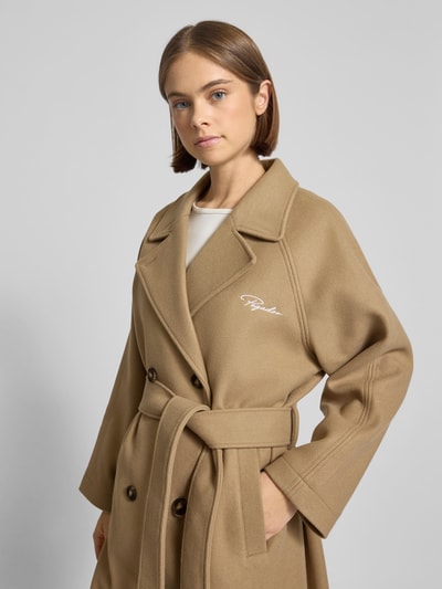 Pegador Mantel mit Reverskragen und Bindegürtel Modell 'VALENCIA' Beige 3