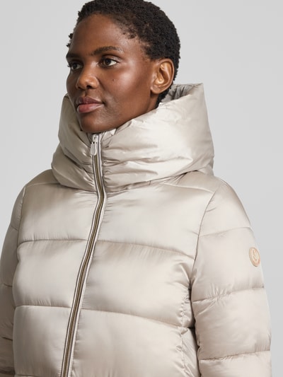 SAVE THE DUCK Gewatteerde lange jas met opstaande kraag, model 'LYSA' Beige - 3