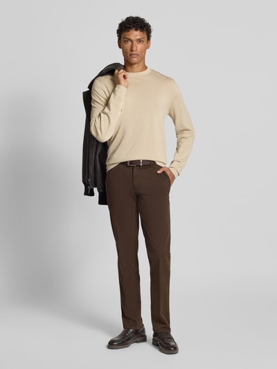 Mmx Chino mit Gesäßtaschen Modell 'Lupus' Dunkelbraun 1