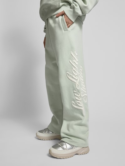 Low Lights Studios Sweatpants mit Label-Stitching Mint 3