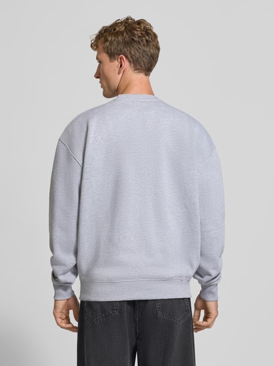 PEGADOR Relaxed Fit Sweatshirt aus Baumwoll-Mix Hellgrau Melange 5