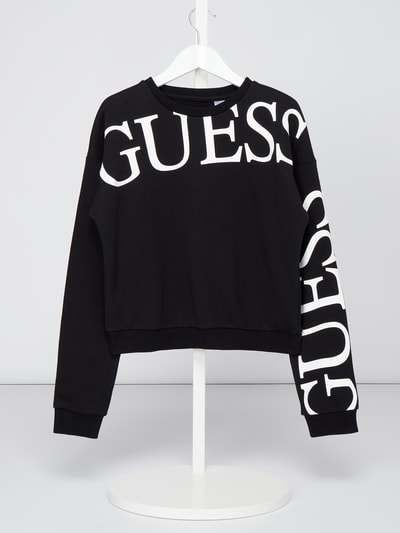 Guess Bluza z nadrukiem z logo Czarny 1