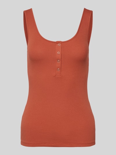 Pieces Tanktop in Ripp-Optik Bordeaux 2