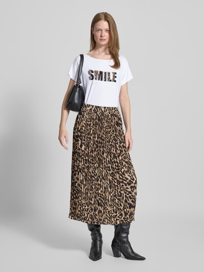 Betty Barclay T-shirt van viscosemix met statementprint Wit - 1