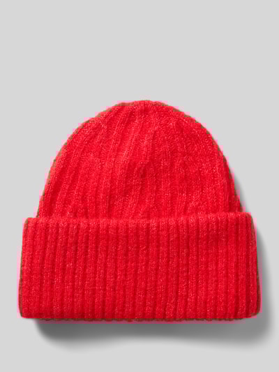 American Vintage Strickmütze mit breitem Bund Modell 'EAST' Rot 1