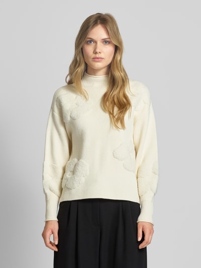 Zero Strickpullover mit Turtleneck Offwhite 4