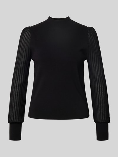 Zero Strickpullover aus Viskose-Mix mit Ballonärmeln Black 2
