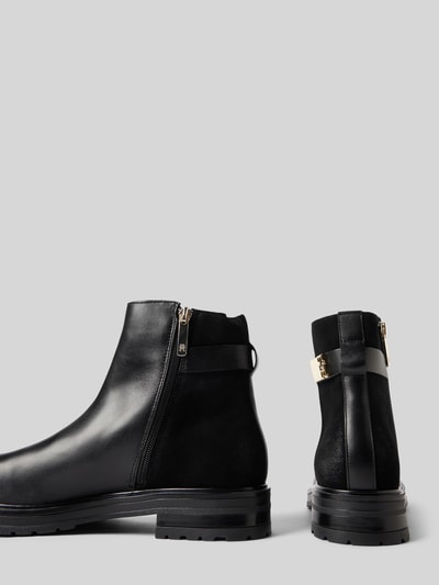 Tommy Hilfiger Lederboots mit Label-Applikation Black 2