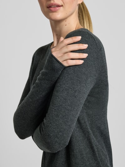 Marc O'Polo Regular fit gebreide pullover van wolmix Donkergrijs - 3