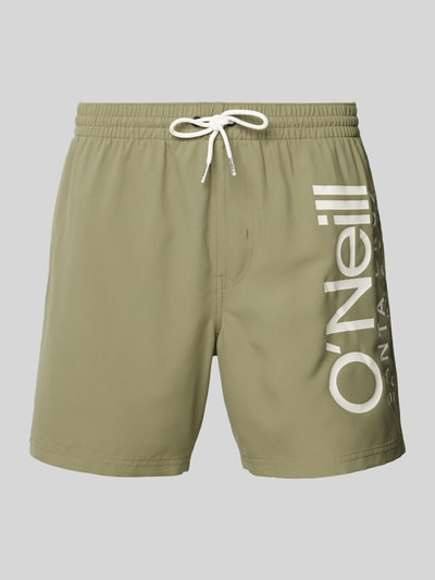 ONeill Relaxed Fit Badeshorts mit Label-Print Modell 'ORIGINAL CALI' Oliv 1