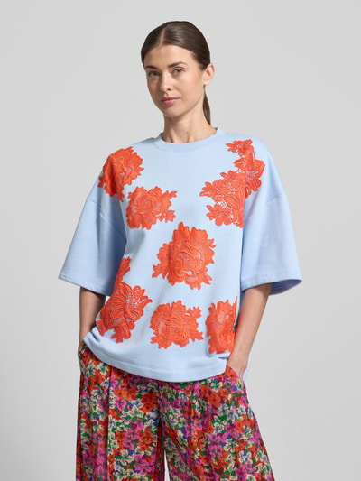 Essentiel Antwerp Bluza o kroju oversized z mieszanka bawełny model 'JISTA' Jasnoniebieski 4