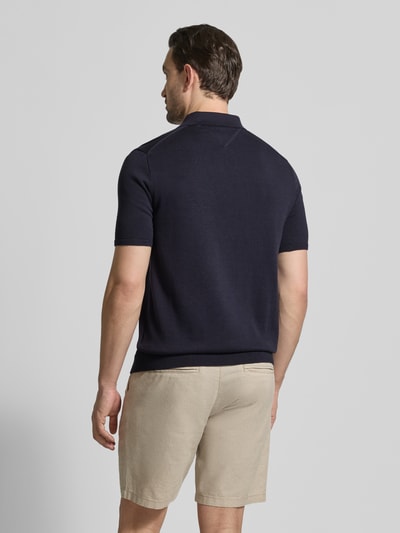 Tommy Hilfiger Regular Fit Strick-Poloshirt aus reiner Baumwolle Marine 5