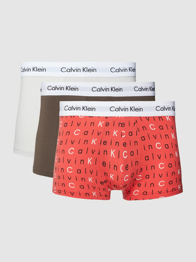 Calvin Klein Underwear Low Rise Trunks mit elastischem Logo-Bund im 3er-Pack Rot 1