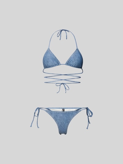 ROTATE Bikini mit Strukturmuster Blau 1