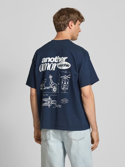ANOTHER COTTON LAB Oversized T-Shirt mit Label-Print Modell 'Amor Vecchio' Hellblau 4
