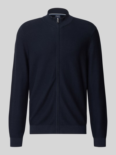 OLYMP Level Five Strickjacke mit Strukturmuster Marine 2