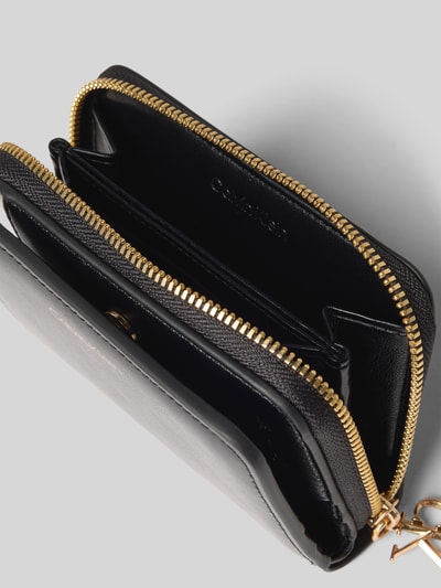 CK Calvin Klein Portemonnee met logoprint, model 'Flap' Zwart - 3