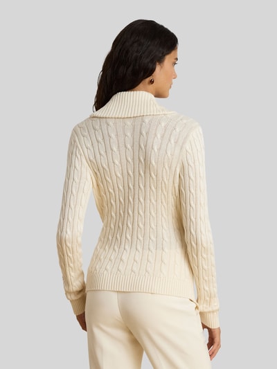 Lauren Ralph Lauren Regular fit pullover van mix van katoen en viscose Ecru - 5