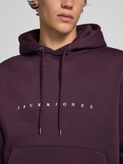 Jack & Jones Hoodie mit Label-Print Bordeaux 3
