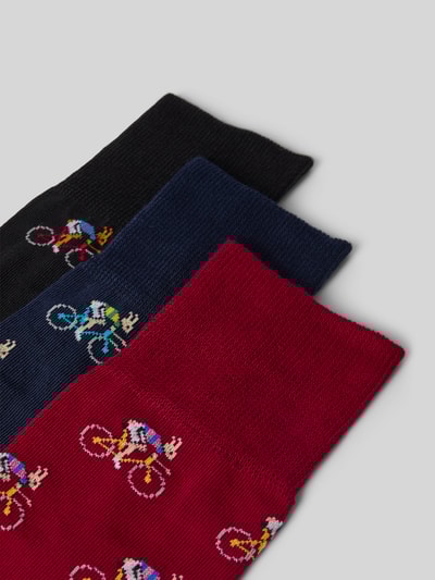 PAUL SMITH Socken im 3er-Pack mit gerippten Bündchen Marine 2