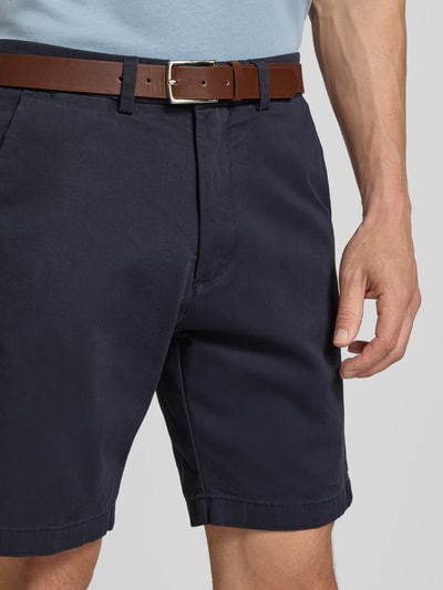Jack & Jones Regular Fit Chino-Shorts mit Gürtel Modell 'MARCO FRANCO' Dunkelblau 3