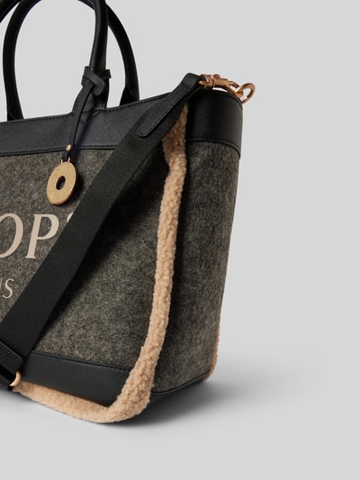 JOOP! Jeans Shopper met labelprint, model 'calduccio' Antraciet - 2