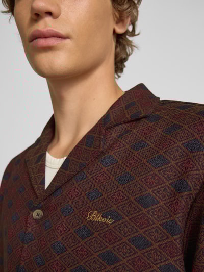 BLKVIS Relaxed Fit Freizeithemd mit Label-Stitching Black 3