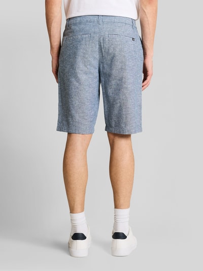Tom Tailor Denim Regular Fit Bermuda aus Leinen-Baumwolle-Mix Marine Melange 5