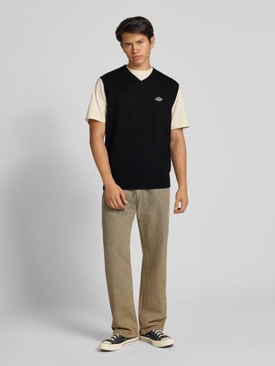 Dickies Stricktop mit Label-Stitching Modell 'SUMMERDALE' Black 1