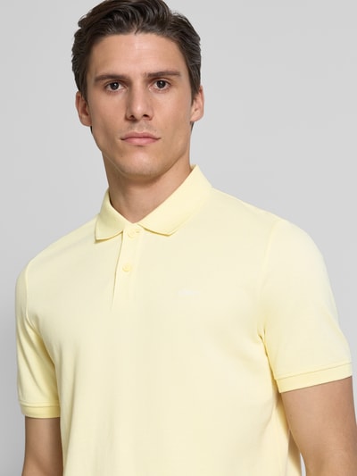 s.Oliver RED LABEL Regular Fit Poloshirt aus Baumwoll-Piqué Hellgelb 3