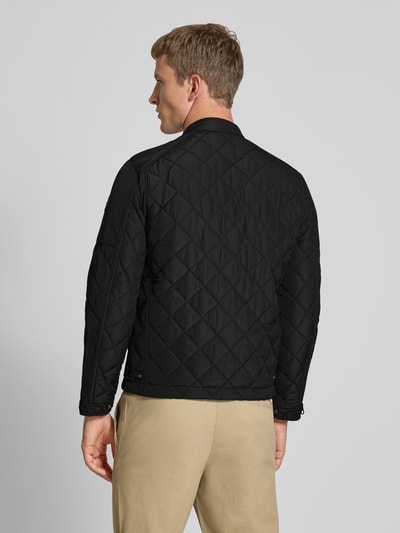 Replay Kurtka pikowana z kieszeniami zapinanymi na zamek błyskawiczny i detalem z logo Czarny 5