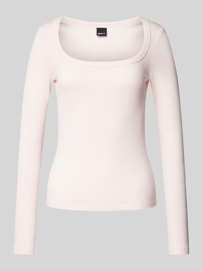 Gina Tricot Longsleeve mit Feinripp Rosa 2