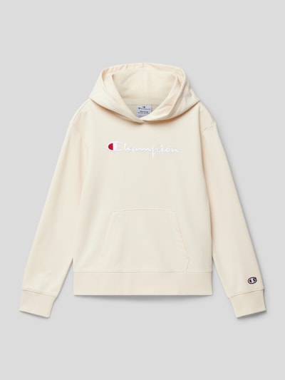 CHAMPION Bluza z kapturem z wyhaftowanym logo Écru 1