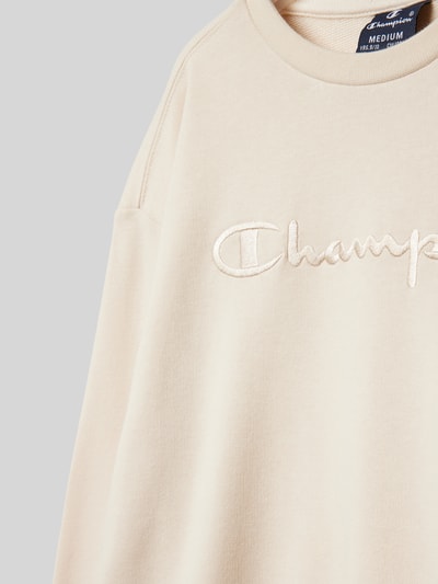 CHAMPION Sweatshirt mit Logo-Stitchings Ecru 2