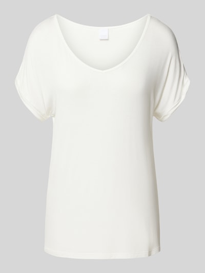 CCDK Copenhagen Pyjama-Oberteil mit V-Ausschnitt Modell 'Kelly' Offwhite 1