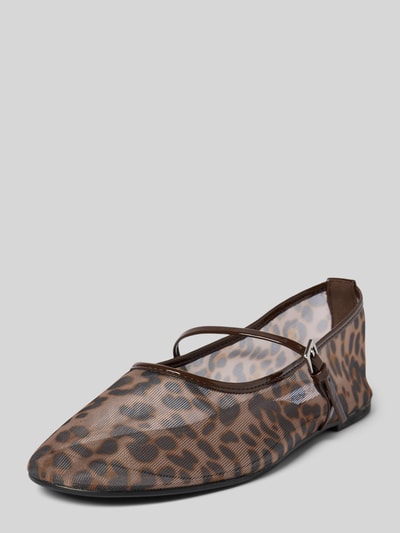 Steve Madden Ballerinas mit Dornschließe Modell 'MASH' Mittelbraun 1