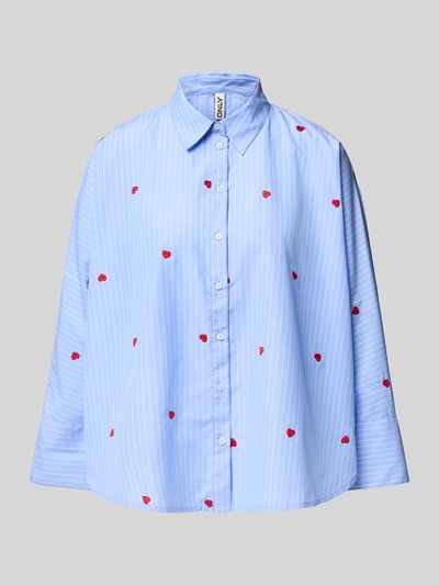 Only Regular fit overhemdblouse met motiefstitching, 'NEW LINA GRACE' Lichtblauw - 2