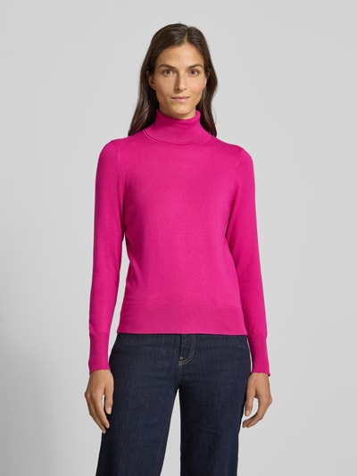 Christian Berg Woman Strickpullover mit gerippten Abschlüssen Fuchsia 4