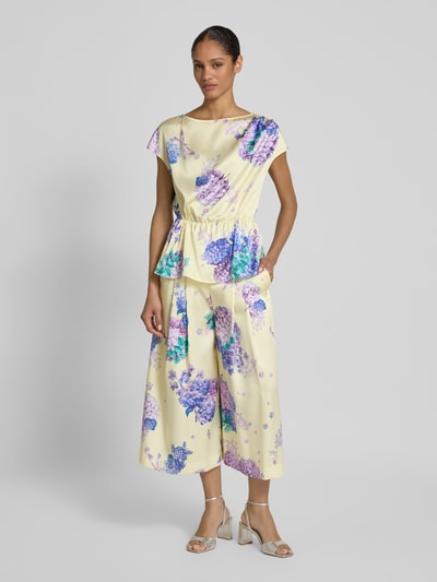 Marc Cain Blusenshirt aus Satin mit tailliertem Schnitt Hellgelb 1