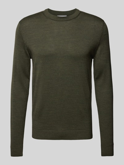 SELECTED HOMME Gebreide pullover met ronde hals, model 'TOWN' Olijfgroen - 2