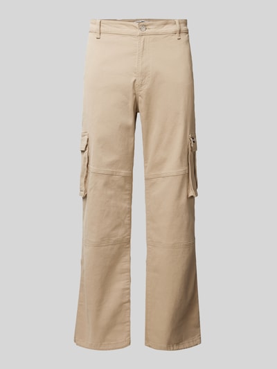 REVIEW Spodnie cargo z paskami Essentials Beżowy 2