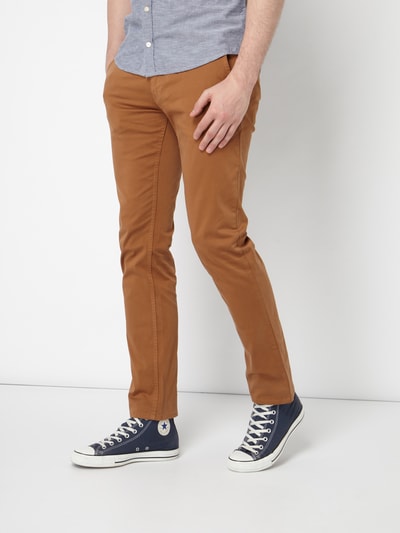 BOSS Orange Slim Fit Chino mit Stretch-Anteil Mittelbraun 3