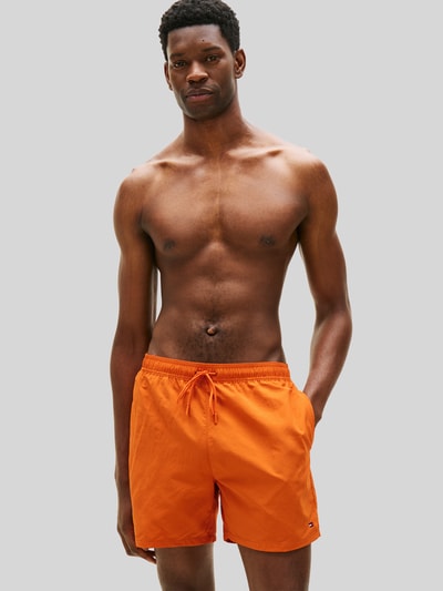 Tommy Hilfiger Regular Fit Badehose mit Logo Stitching Orange 4