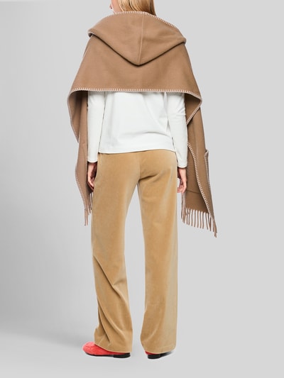 Marc Cain Schal aus Wolle mit Kapuze Camel 5